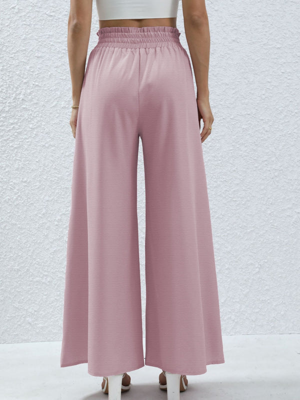 High Waist Wide Leg Pants with Pockets