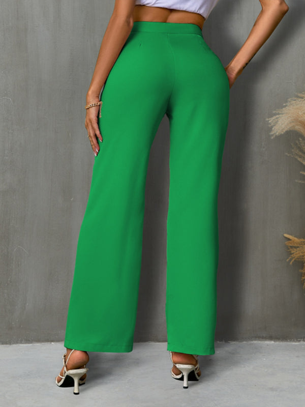 High Waist Straight Pants