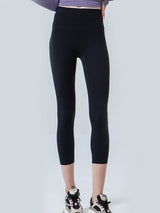 Wide Waistband Cropped Sports Leggings