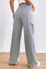 Drawstring High Waist Pants