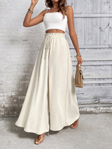 Tied High Waist Wide Leg Pants