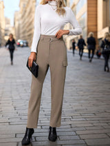 High Waist Straight Pants