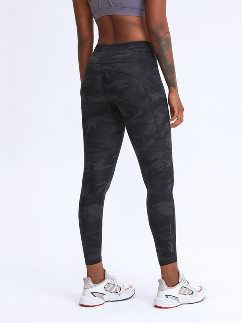 Wide Waistband Leggings with Pockets