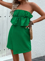 Ruffled Tube Romper