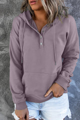 Dropped Shoulder Long Sleeve Hoodie with Pocket