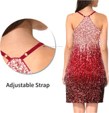 Women'S Glitter Sequin Dress Adjustable Spaghetti Strap Sparkle Party Dresses