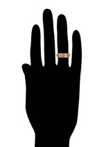 A chic chic chic simple ladies ring with 18K gold microinset zircon lines plated with simple everyday wear