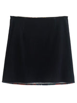 Printed Zip Mini Skirt