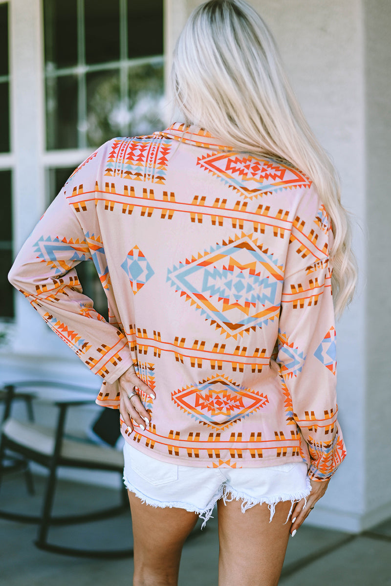 Geometric Long Sleeve Jacket