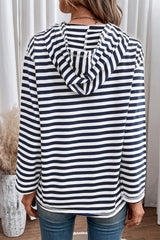 Striped Long Sleeve Hoodie