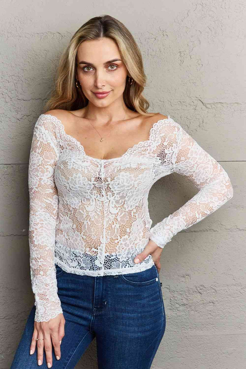 Ninexis Be Kind Off The Shoulder Lace Top