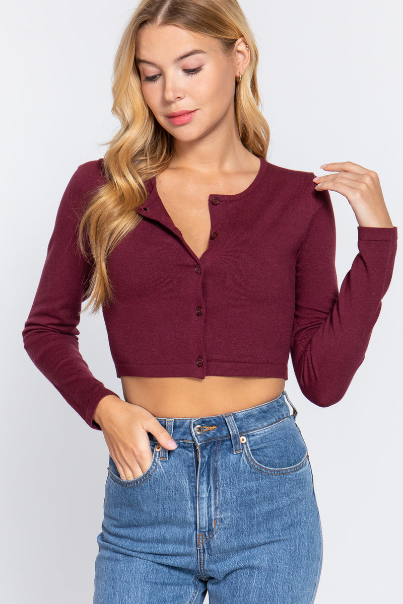 Long Slv Round Neck Viscose Sweater