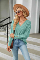 V-Neck Long Sleeve T-Shirt