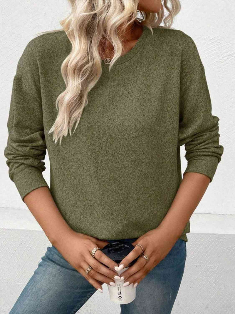 Round Neck Long Sleeve T-Shirt